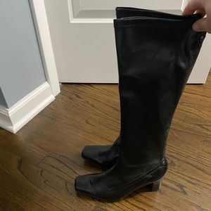 Black leather Franco sarto boots